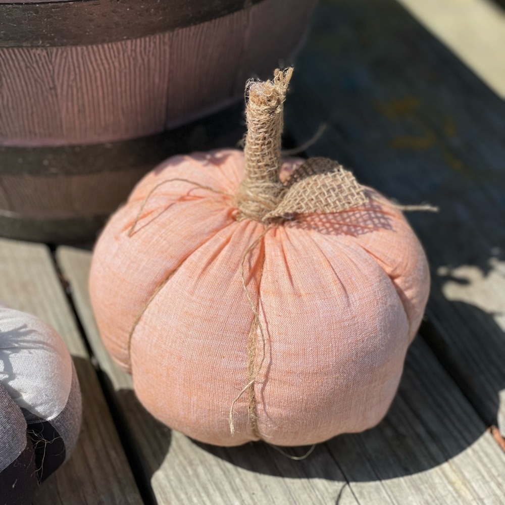 Fabric pumpkin decor